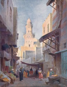 Die Gamalieh und die Moschee des Sultans Babaas, Kairo, um 1880