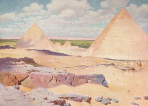 Die Pyramiden von Gizeh aus der Wüste, ca. 1880, 1904 von Robert George Talbot Kelly