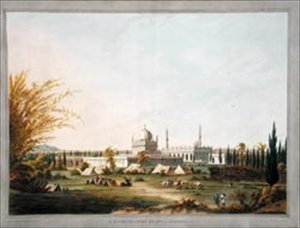 Das Mausoleum von Hyder Ali Khan in Laulbaug, Illustration aus 