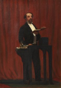 Charles Dickens hält eine öffentliche Lesung, 1858