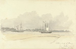 Blick über die Maas von Rotterdam