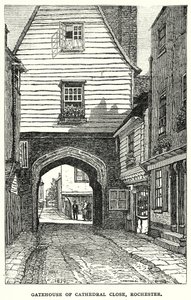 Torhaus der Kathedrale Close, Rochester von Robert Langton