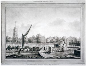 Ansicht von Fulham vom White Lion Inn, Putney, London, 1783