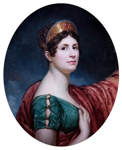 Eine Dame im Hofkostüm, angeblich die Kaiserin Josephine, Anfang des 19. Jahrhunderts