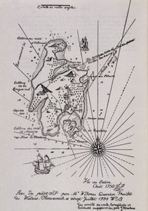 Karte einer Insel im Tresor (Piraten?) von Robert Louis Stevenson