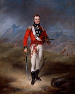 Porträt von Major Lambert Brabazon Urmston, in der Uniform des 45. Regiments