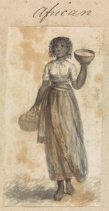 Afrikanische Frau mit Körben