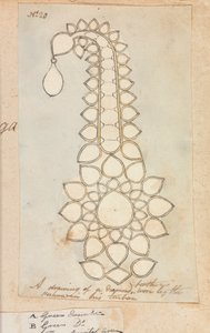 Diamantfeder, die vom Peshwa in seinem Turban getragen wird