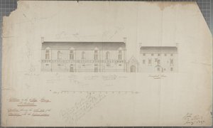 Architektonische Zeichnung der Universitätsbibliothek, 1827