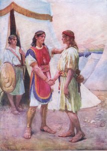 David und Jonathan, aus The Bible Picture Book, veröffentlicht von Thomas Nelson um 1950