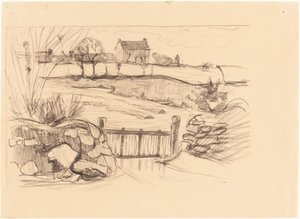 Tor zum Bauernhaus, Pont-Aven von Robert Polhill Bevan
