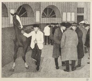 Pferdehändler am Barbican, 1921 von Robert Polhill Bevan