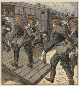 Einschiffung der russischen Truppen