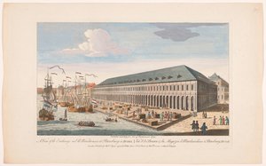 Ansicht der Börse und der Lagerhäuser in Petersburg von Robert Sayer