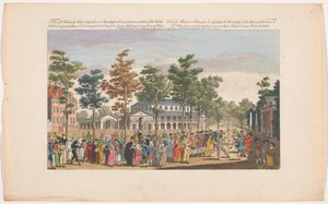 Ansicht der Rotunde in den Ranelagh Gardens in London mit einem Maskenball anlässlich des Geburtstags des Prinzen von Wales am 24. Mai 1751 von Robert Sayer
