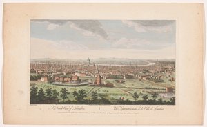 Gezicht op de stad Londen gesehen vanaf de noordzijde von Robert Sayer