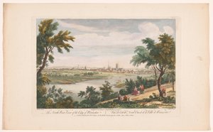 Ansicht der Stadt Worcester von Robert Sayer
