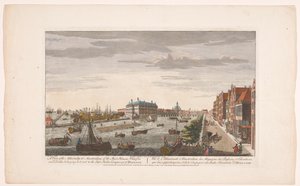 Blick auf das Admiralitätsmagazin in Amsterdam