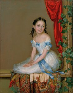 Mädchen mit einem Kaschmirschal (Porträt von Prinzessin Abamelek-Lazareva) von Robert Schwede