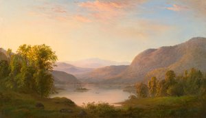 Ein Blick in die Laurentinischen Berge, nahe Québec von Robert Scott Duncanson