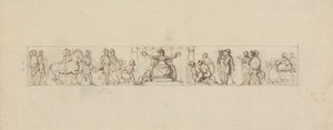 Studie für ein Relief mit romanischen Figuren von Robert Smirke