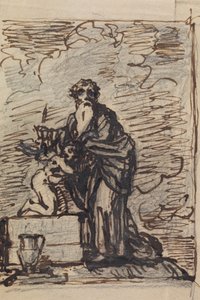 Studie von Abraham, der von Gott geprüft wird