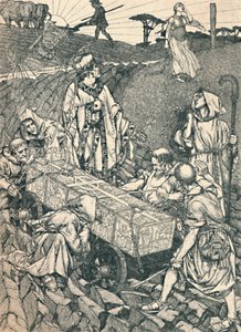 Die Legende von St. Cuthbert, Tuschzeichnung