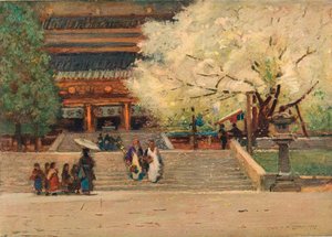 Tempel in Nikko, Japan, um 1908