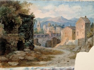 Italienische Bergstadt von Robert Wilhelm Ekman