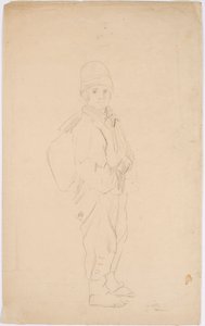 Betteljunge mit Rucksack von Robert Wilhelm Ekman