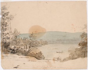 Kirche von Mora und Fluss von Robert Wilhelm Ekman