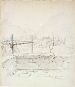 Blick von der Villa, in der der Künstler in Subiaco wohnte von Robert Wilhelm Ekman