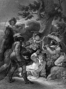 Herzog von Monmouth nach der Schlacht von Sedgemoor gefangen