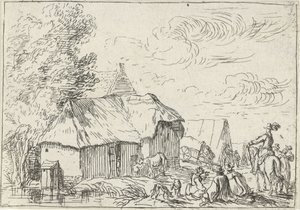 Lager bei einem Dorf von Robert van den Hoecke
