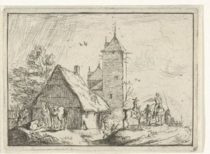 Reiter bei einem Turm von Robert van den Hoecke