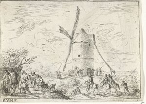 Windmühle Landschaften mit Lagern (Serientitel)