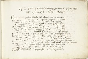 Lobgedicht auf Gesina ter Borch (Teil eins) von Robertus Altius (signed by artist)