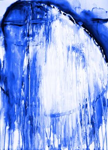 Fließende Blaue Abstraktion
