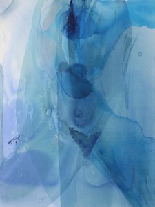 Fließende Indigo-Tiefen
