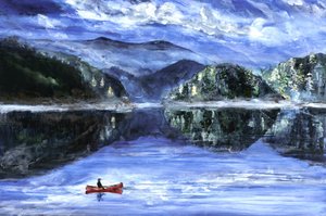 Serener See Kanu von RodMacIver