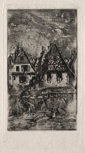 Marktplatz mit Sonnenschirmen, 1866