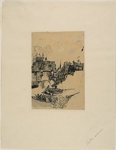 Alte Häuser und Fischerboote