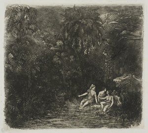 Die Badenden unter den Palmen