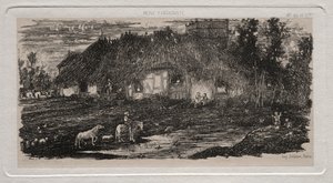 Der Bauernhof, 1861 von Rodolphe Bresdin