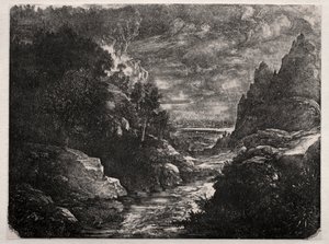 Der Gebirgsbach von Rodolphe Bresdin