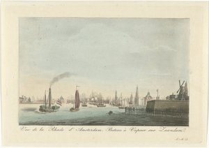 Ansicht des Hafens von Amsterdam von Roelof van der Meulen