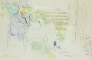 Lytton Strachey schreibt im Garten