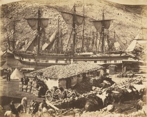 Hafen von Balaklawa, der Viehpier von Roger Fenton