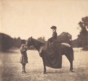 Dame zu Pferd, 1850er Jahre