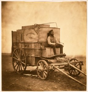Der Fotografenwagen mit Marcus Sparling auf der Krim, 1855 (Salzdruck)